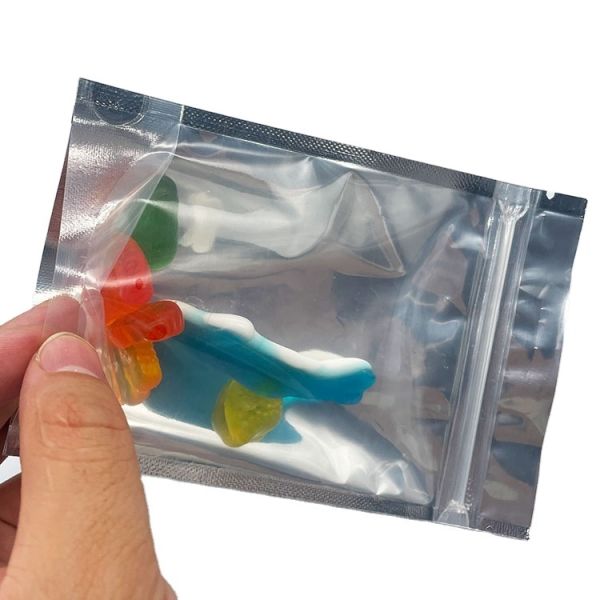 Packaging Multi Layer Custom Printed Smell Proof Transparent Glossy Black Plastic Stand up Pouch Cali Pack Mylar Bags for Candy Food Jewellery Package