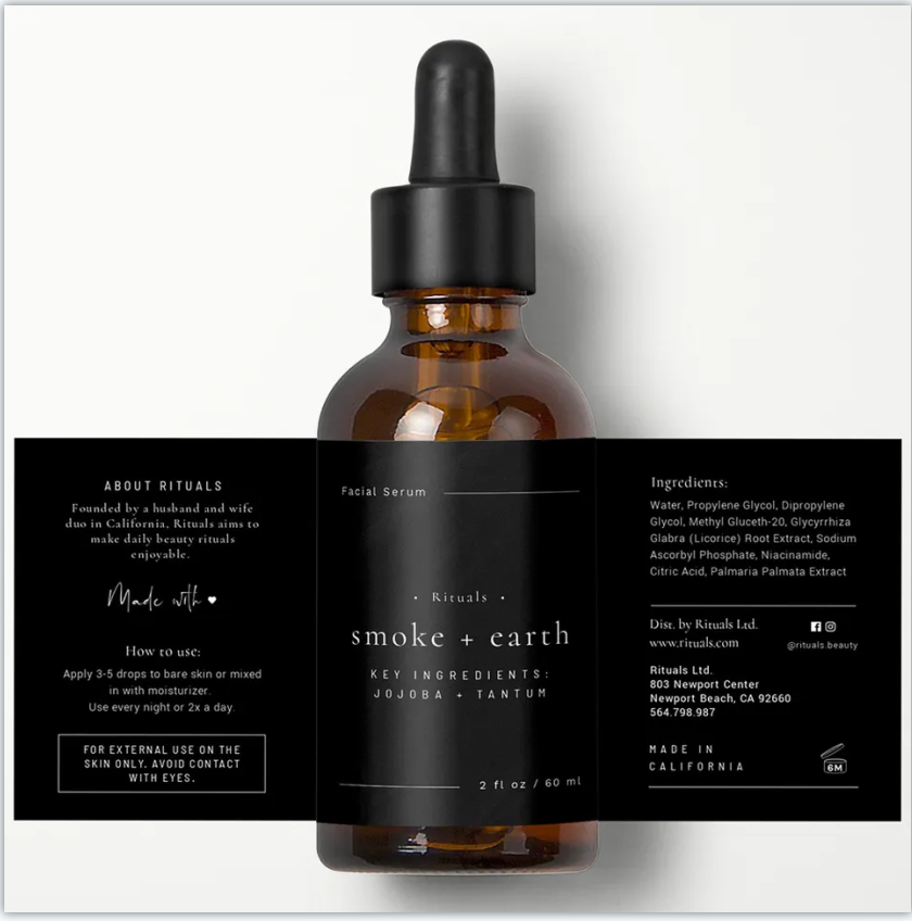 Customized Logo Printing Vinyl Waterproof Serum Label Essential Oil Cosmetics Set Bottles Labels Stickers for Skincare Products
