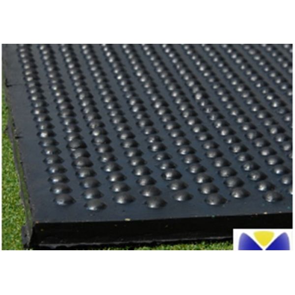 Black Cattle Mats Rubber Horse Stall Mats 12-25mm Thickness Anti Rust