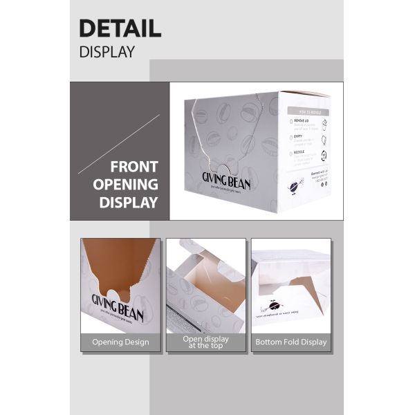 Custom White Paper Corrugated Cardboard Packing Boxes Coffee Sachet Packaging Box