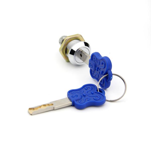 22mm Head Diameter Office Cabinet Locks Blue Color CCW 90 Degree