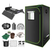 Tenda de cultivo com painel LED de 480w, tempo ajustável, para cultivo de ervas daninhas, cobertura de 4x4ft, 120x120x200