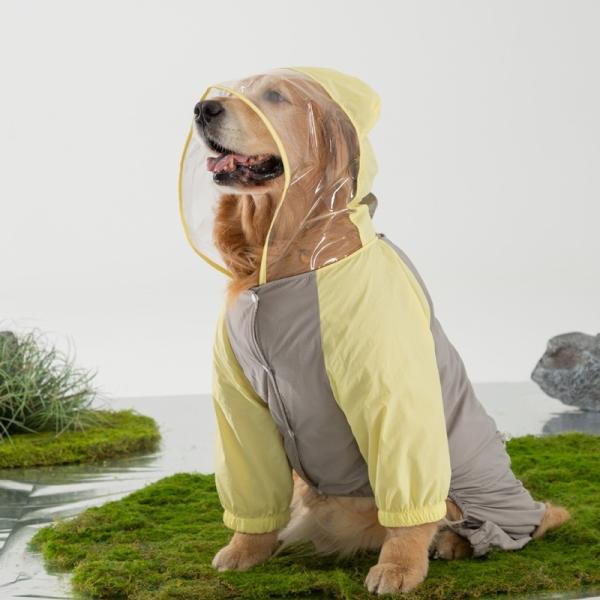 Perro de raza grande con capucha impermeable con sombrero estirable Camuflaje antistatico Impresión
