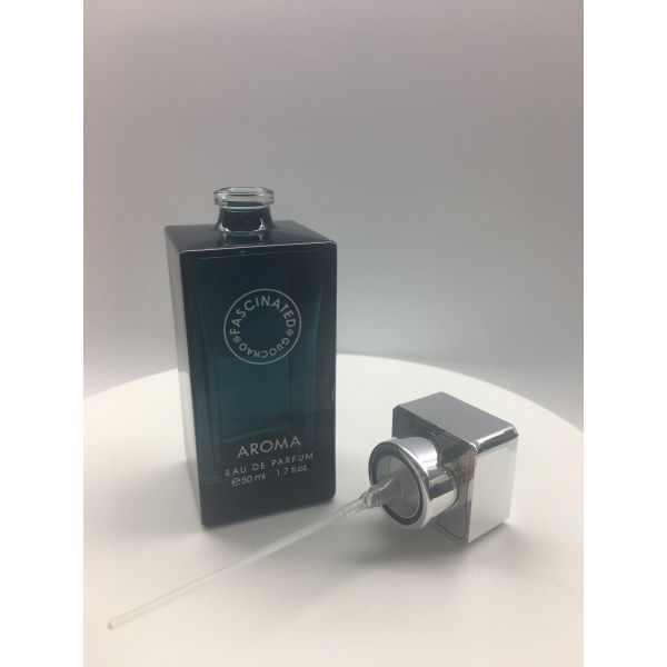 Атомизатор флаконов духов 50ml прямоугольника стеклянный роскошный с квадратной крышкой