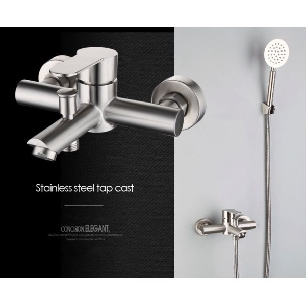 Modern Drawing Stainless Steel Bath Faucet Not Easy To Rust Long Lasting
