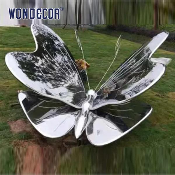 Escultura de aço inoxidável forjada exterior feita sob encomenda da borboleta do metal da escultura do metal