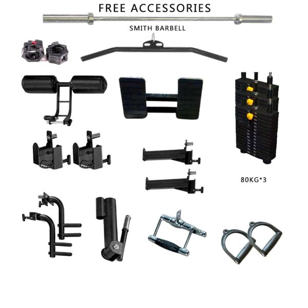 260kg Capacity Gym Equipment Smith Machine Accessories for Customized Workouts