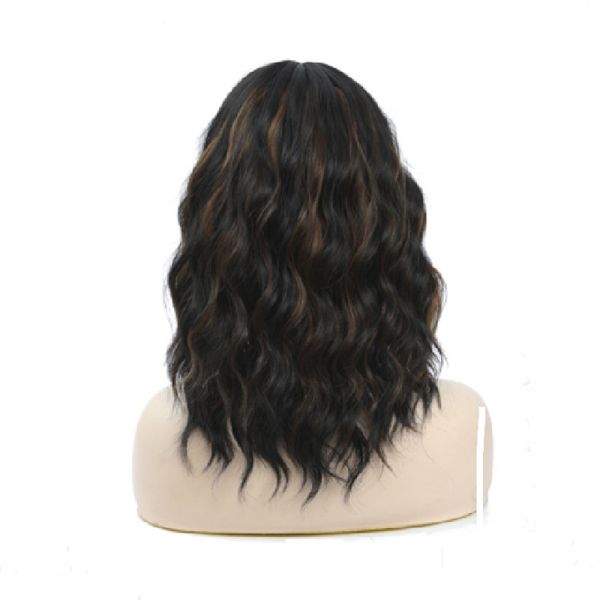 None Lace Wigs Short Water Wave Brazilian Remy Human Hair BOB Wigs for Black Women
