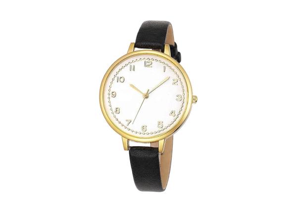 Genuine Leather Timeless Stainless Steel Women Watches Water Resistant