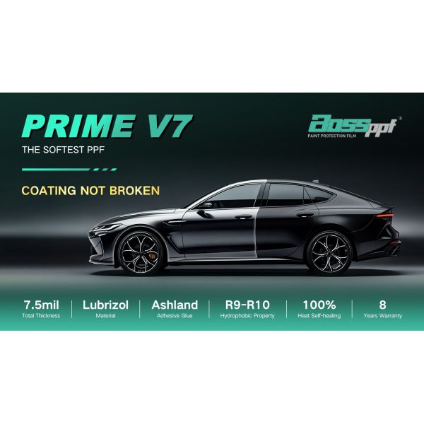 Prime V7 7.5mil Car Films TPU PPF High Glossy Top Scratch Resistant 1.52*15M 