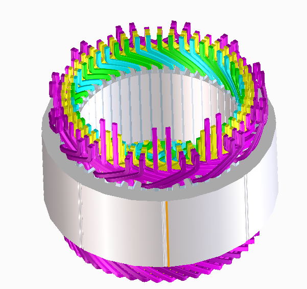 180mm OD 6-Layer Hairpin Stator, 66mm Stack, PMSM for Industrial Fan & Small Pump Motors