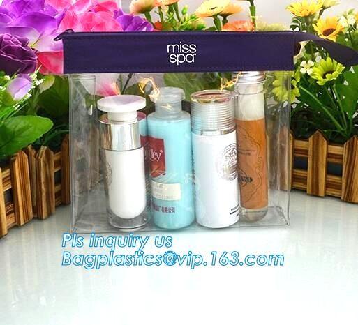 Professional factory price custom logo printed PE plastic slider zipper bags for packaging makeup cosmetic, slider zip