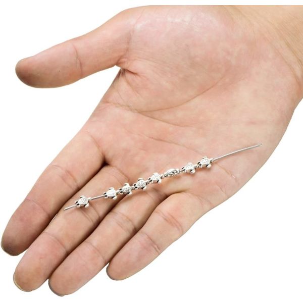 шарик античного прекрасного шкентеля черепахи 160pcs серебряный очаровывает подходящий первоначальный браслет 9x7mm