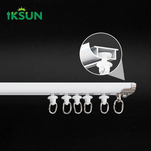 Top Quality Aluminium Window Curved Rail Ceiling Mounted Curtain Track For Office