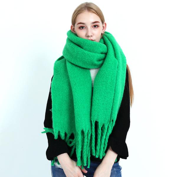 Y-Z 2025 Winter Nordic Polar Fleece Female Scarf Comfortable Cosy Boho Shawl with Fringed for Christmas Festival Vegan Style