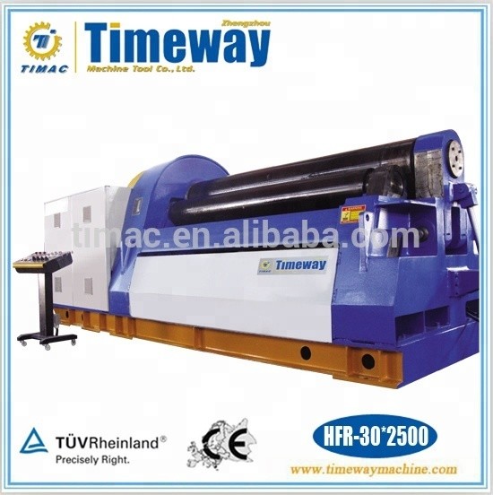 Four Roller Plate Rolling Machine HFR-30*2500 with Pre-Bending and 30mm Max. Thickness