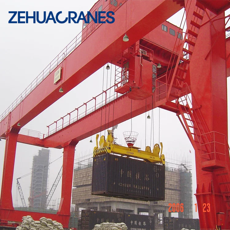 Custom RMG Rail Mounted Gantry Crane Electric Travelling Automated Gantry Crane For Intermodal Yard