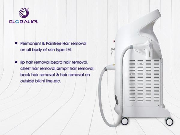 High Power 1000W Diode Laser Hair Removal Machine With 10.4 Color Touch LCD Screen