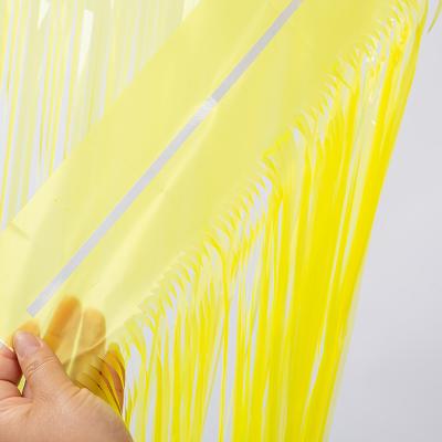 Fluorescent Fringe Curtain Backdrop Yellow Tinsel Curtain Backdrop