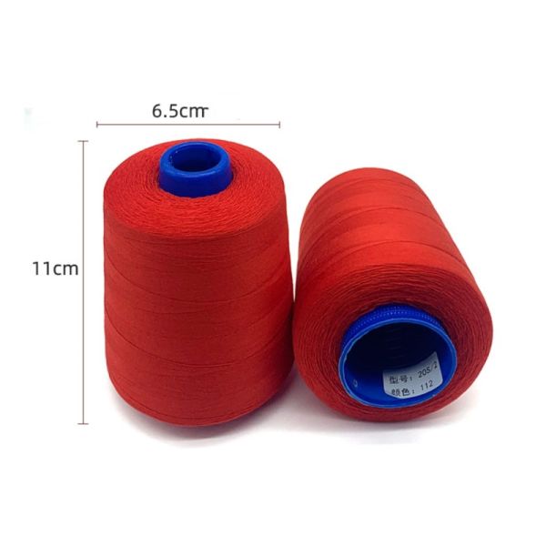 40S/2 20S/3 Medium Thick Polyester Thread for Luggage Clothing Flatbed Quilted Pagoda Thread 100% Polyester Raw for Weaving