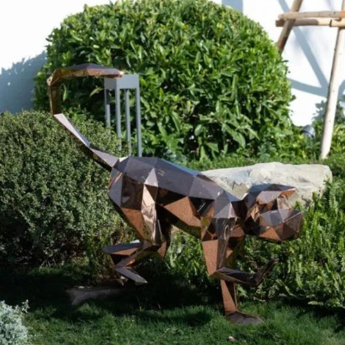 Lawn Garden Animal Sculptures Metal Geometry Bronze Monkey Sculpture
