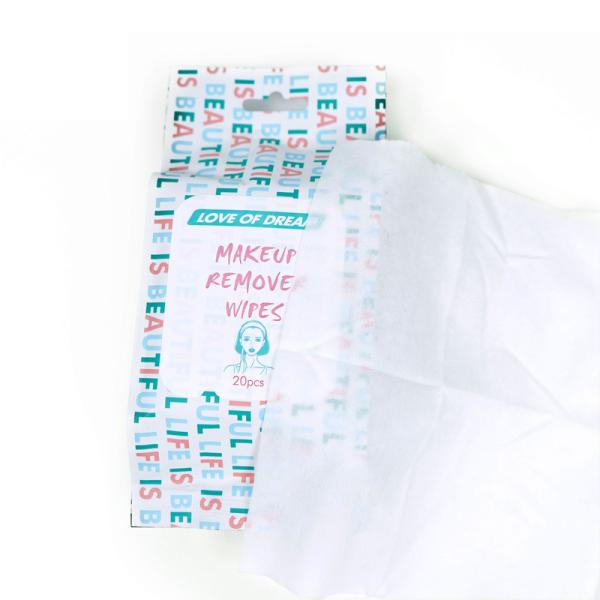 Nontoxic Odorless Facial Makeup Wipes , Hypoallergenic Travel Size Wet Wipes