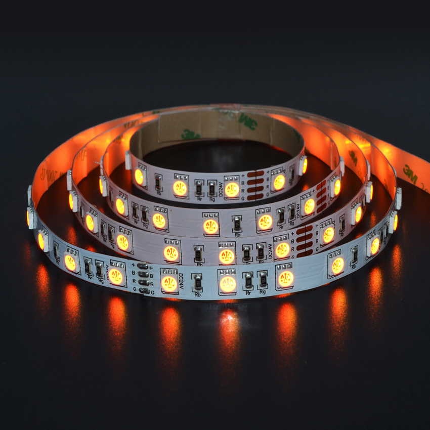 Гибкие СИД DC 24V 12V 60 RGB света прокладки 5050 СИД установленное для здания