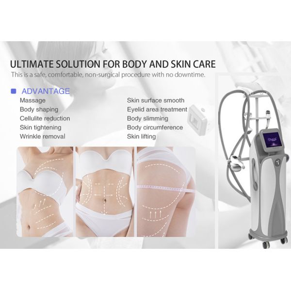 Rf Roller Massage Vacuum Slimming Machine , Ultrasonic Vacuum Cavitation Machine