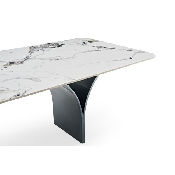 Modern Luxury Stainless Steel Dining Table with Marble Top for Dining Room Furniture Dining Table Set