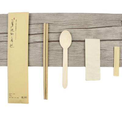 Customize Logo Wooden Cutlery Set Ideal for Commercial Buyers and Catering Services