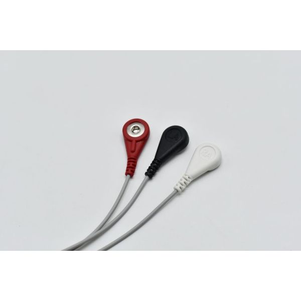 OEM D Type 3 Lead Dynamic Electrocardiograph Machine Recording Box 3 Lead Wire Buckle ECG Connection Medical Consumables