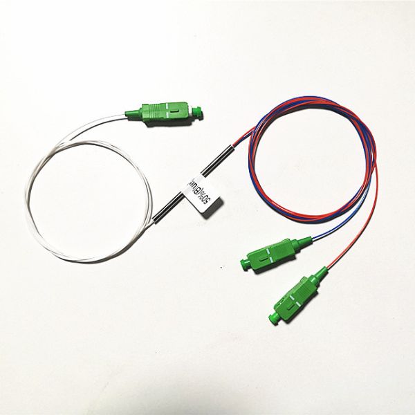 PSM 1X2-PLC SC/APC G.657A GPON EPON FTTH PLC splitter 900um steel tube PLC fiber optic splitter