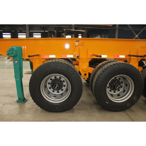 Механическая подвеска с тремя осями скелетный полуприцеп для строительной площадки и 7-коленный разъем