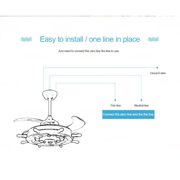 Creative fan lamp with remote control light for child baby bedroom living room Kids room ceiling fan light(WH-VLL-04)