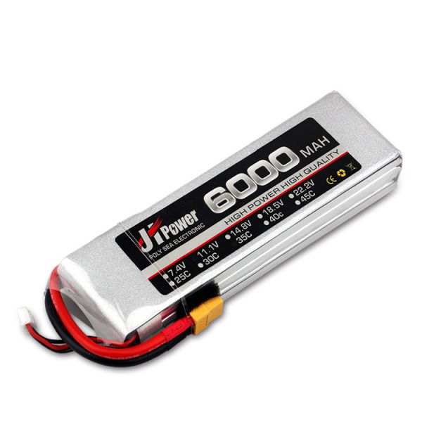 6000mAh 4S 60C LiPo Battery for FPV Drones, RC Cars and Model Aircraft, 14.8V