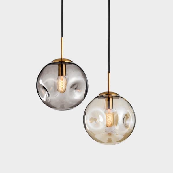 Simple Grey glass pendant light for indoor home Kitchen Dining room Decoration (WHGP-28)