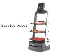 Robot de service de restaurant de C.C 48V de BARBECUE qui livrent la nourriture 4G Bluetooth