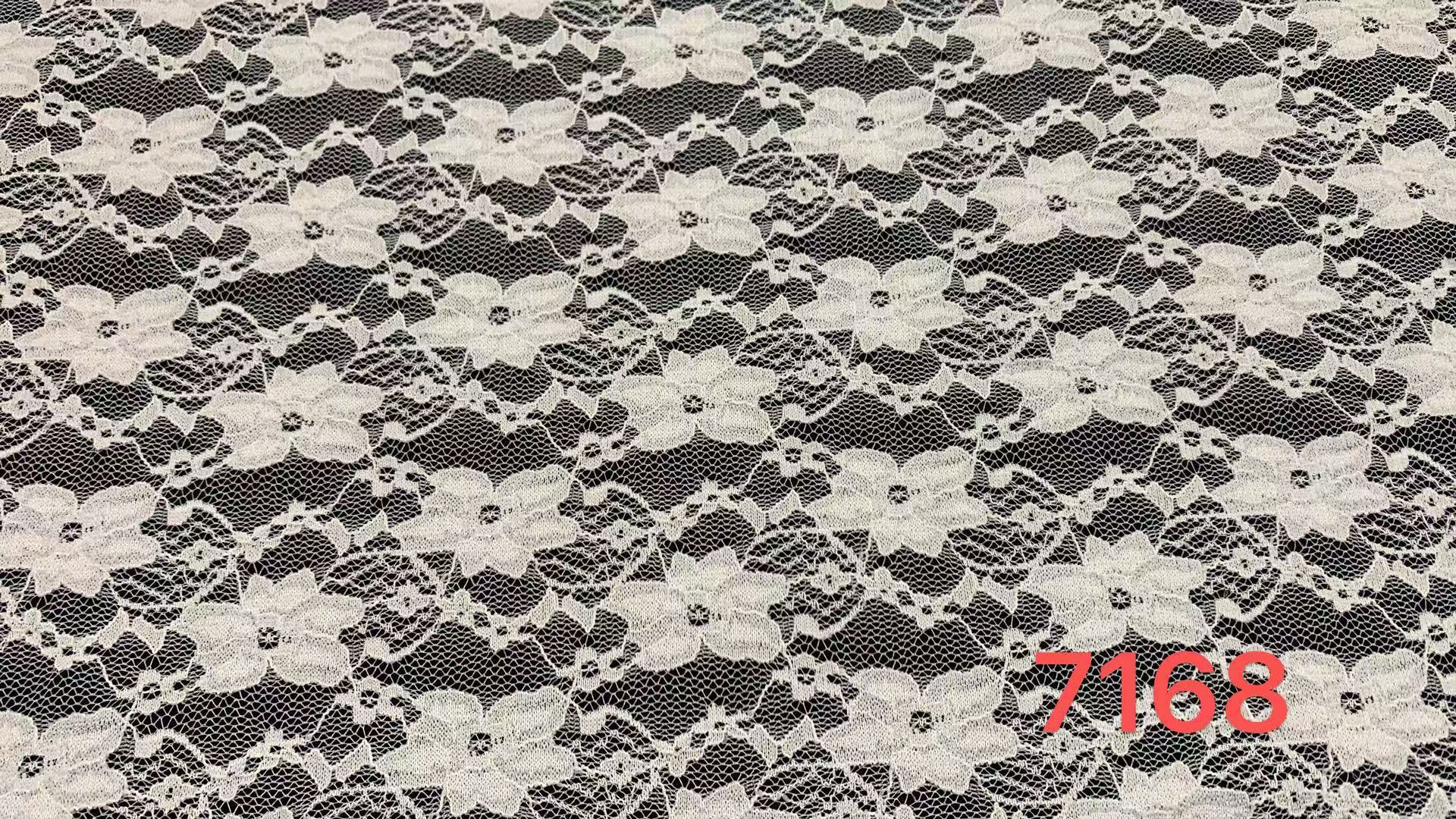 Stretchy Nylon Spandex Lace Fabric with Large Blooming Floral Motifs and Breathable Mesh for Dresses and Lingerie