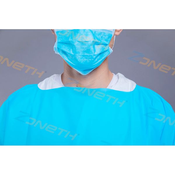 Waterproof Disposable Back Broken Point Type CPE Plastic Gown