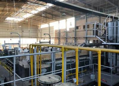 100 Ton End Fired Furnace Natural Gas Glass Melting Furnace for Domestic Glass
