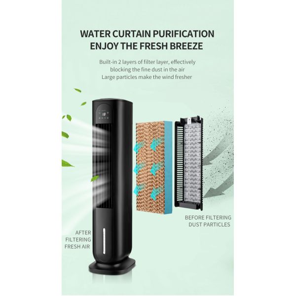 Remote Control Air Conditioning Fan Water Cycle Humidification and Multi-Functional