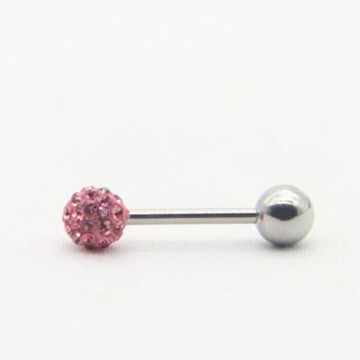 Calibre Exposy 316 de Ring Bars 14 da língua longa da bola 14mm das gemas de aço inoxidável
