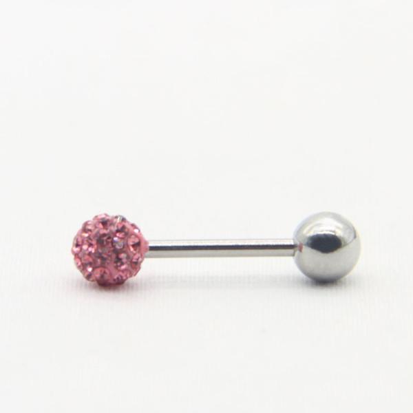 Calibre Exposy 316 de Ring Bars 14 da língua longa da bola 14mm das gemas de aço inoxidável