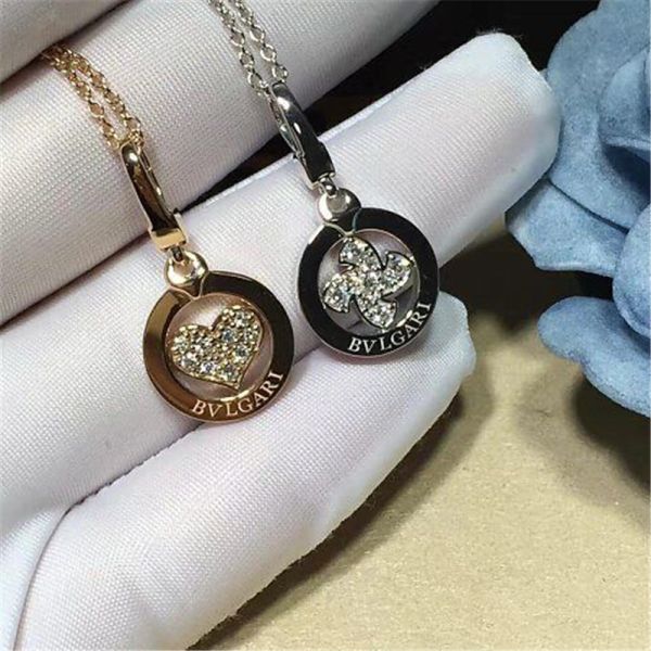 Real low price and high quality jewels B diamond  necklace 18k gold white gold yellow gold rose gold diamond  necklace