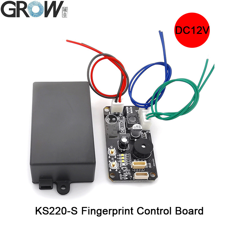 Плата контроля доступа по отпечатку пальца GROW KS220-S DC12V с двумя релейными выходами, режимами самоблокировки/зажигания/толчкового режима, с администратором/пользователем