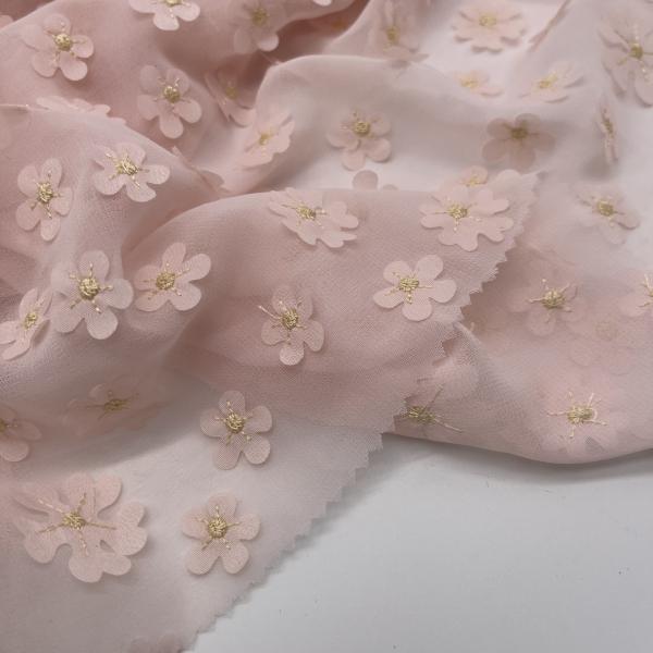 Printed Fashionable Embroidery Cotton Cloth For Garment M04-030