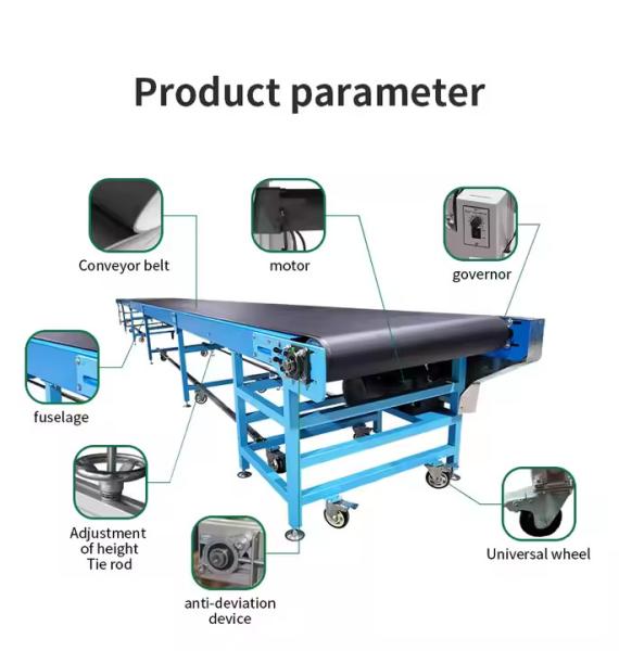Rubber Sidewall Belt Conveyor Adjustable Belt Conveying Equipment