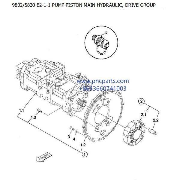 Части 20 JCB JRJ0213 JS220 запасные 950665 соединение насоса экскаватора 80A 80AS