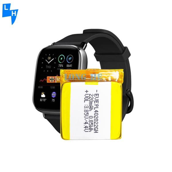 3.85v 220mah Bateria de lítio PL402022GH AAA para HUAMI GTS 2 Mini A2010 relógio