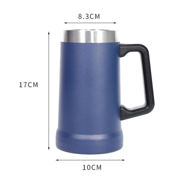 710ml Capacity Wide-mouth Stainless Steel Protein Shaker With Handle For Personalized